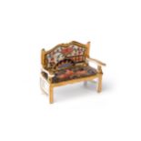 Royal Crown Derby - Miniature garden bench (Imari inspired patternwith box