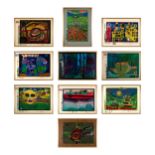 Friedensreich Hundertwasser (1928-2000) Austrian. A complete set of ten Regentag prints, 1969-