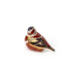 Royal Crown Derby - 'chaffinch' paperweight, H6.5with box