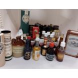 A collection of miniatures including whiskies, port, spirits, liqueurs etc A/F