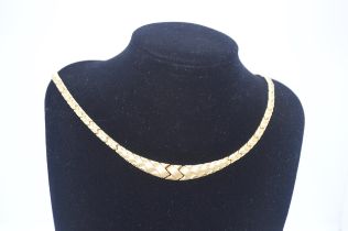 16” yellow gold necklace, stamped Turkey 14K, approx weight, approx weight 11g