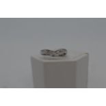 9ct white gold ring with diamonds, approx 025ct, hallmarked London, approx Size M. This item has