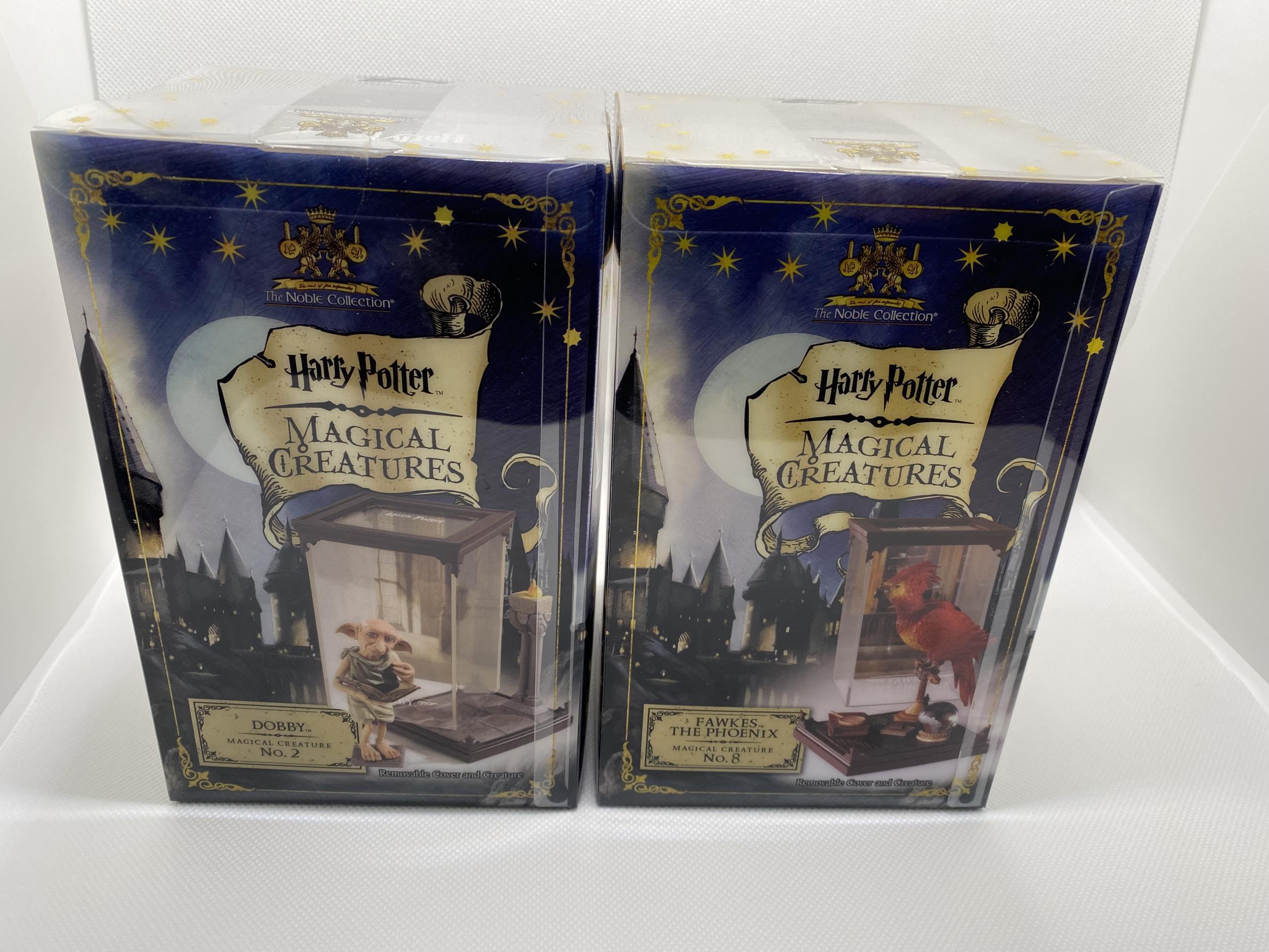 Two boxed Warner Brothers Harry Potter Magical Creatures figures no.2 ‘Dobby’ and no.8 'Fawkes the - Image 5 of 5