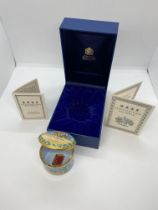 Millennial limited edition Halycon Days enamel on copper trinket box, no.231/1000