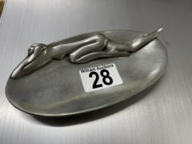 Pewter tray in art deco design, by Carrol Boyes South Africa