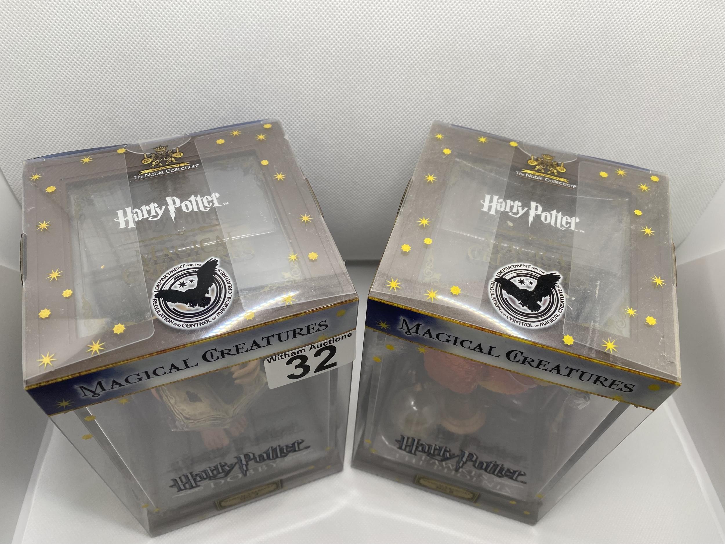 Two boxed Warner Brothers Harry Potter Magical Creatures figures no.2 ‘Dobby’ and no.8 'Fawkes the - Image 4 of 5