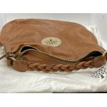 Genuine Mulberry soft spongy tan leather Handbag with gold tone hardware and emblem to front, serial