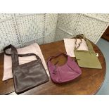 Three genuine Radley leather handbags