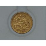 A Victorian 22ct gold half sovereign dated 1897, approx weight 4g
