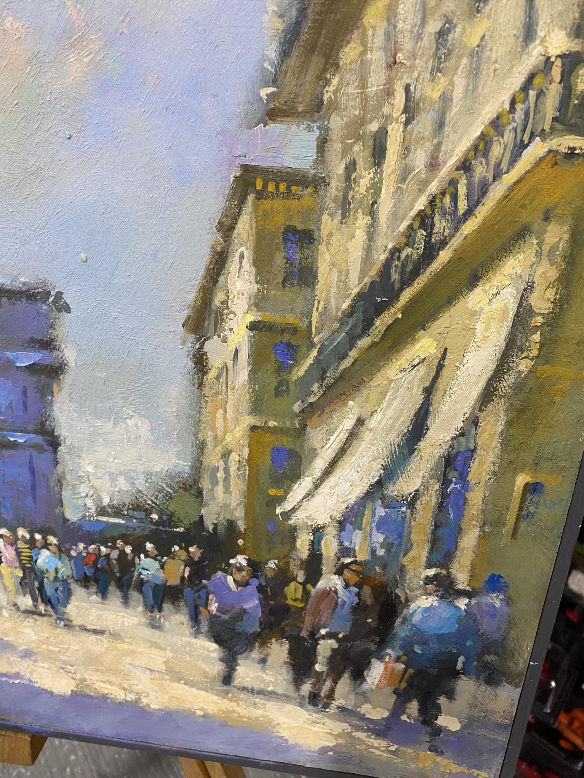 Original oil on canvas entitled afternoon on the Champs Elysée, Paris - by artist Tony Lockwood - Image 4 of 4