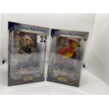 Two boxed Warner Brothers Harry Potter Magical Creatures figures no.2 ‘Dobby’ and no.8 'Fawkes the