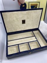 Aspinal of London leather jewellery box, unused and with original box and packaging, in the rare