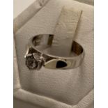 18ct gold white gold solitaire diamond ring, approx 0.20ct, hallmarked 750 London, approx size L