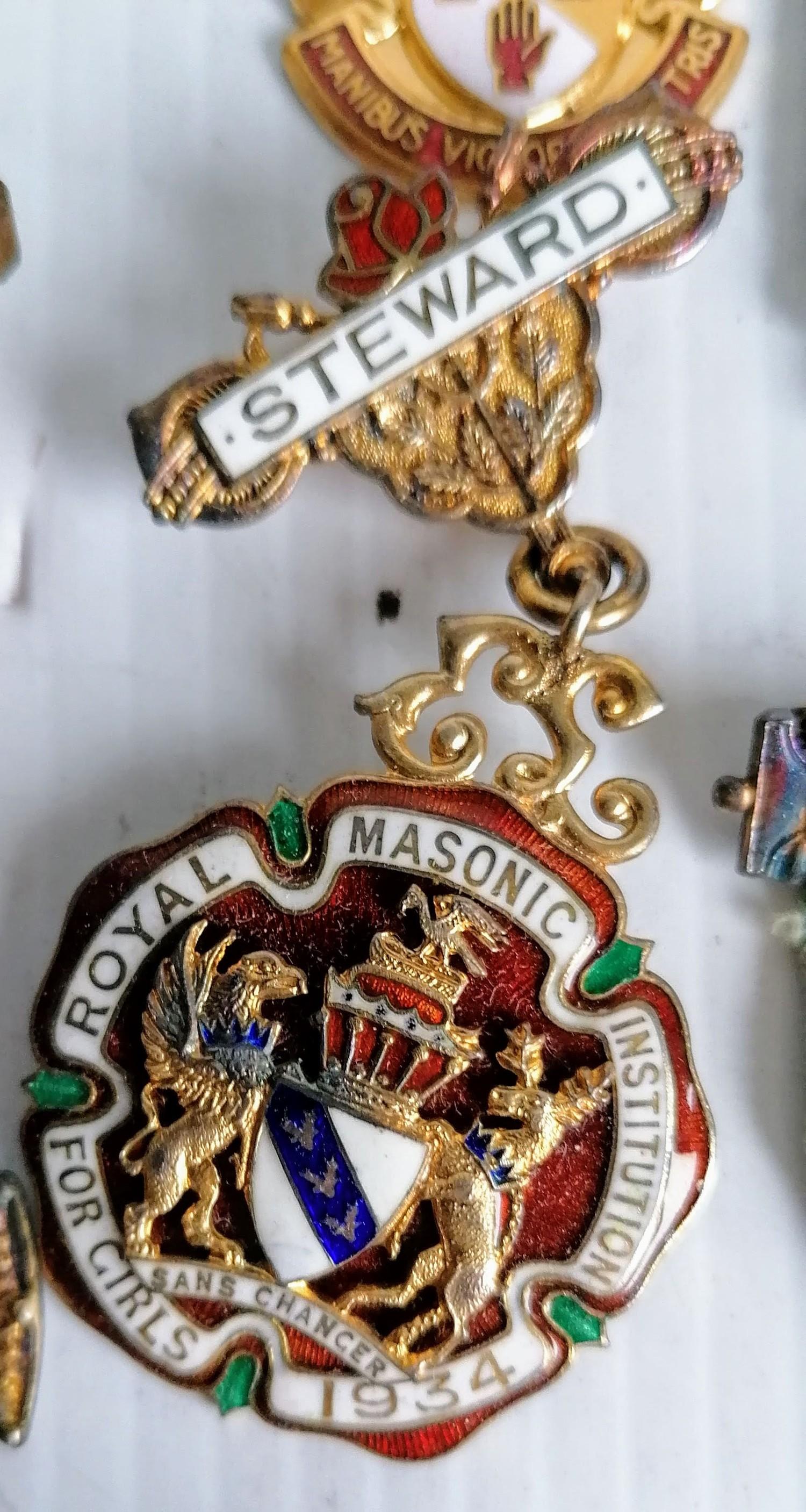 An assortment of Masonic medals/medallions relating to RMBI, RGIG, etc, many hallmarked silver. - Image 3 of 5