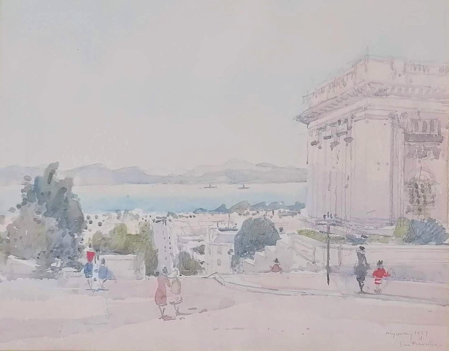 Nikolai Vasilyevich Krychevsky (Ukrainian 1890-1961) SAN FRANCISCO, watercolour, 50 x 58 cm,