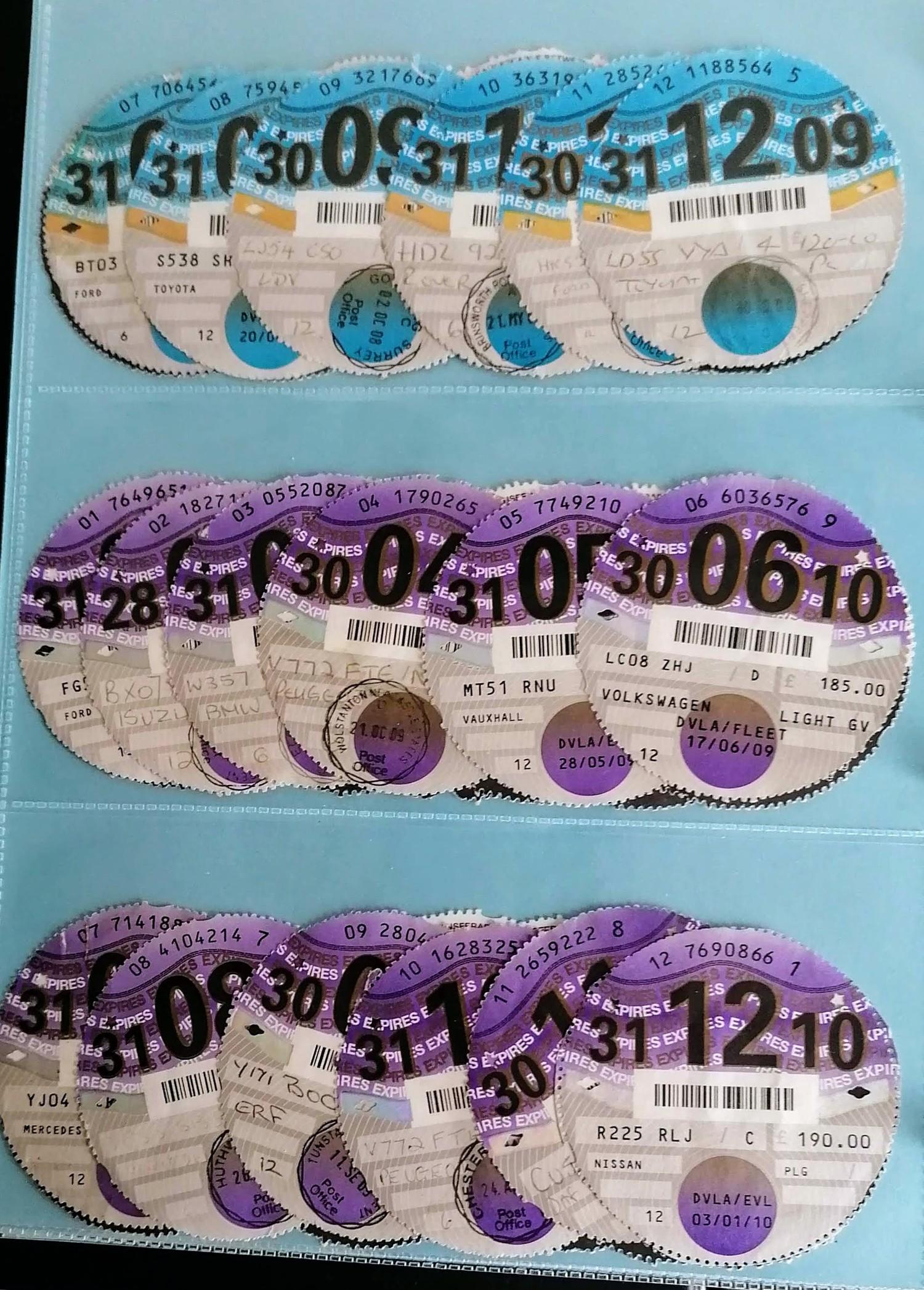 A unique and complete collection of over 5,023 original British vehicle Tax Discs from 1921 to 2015 - Image 24 of 33