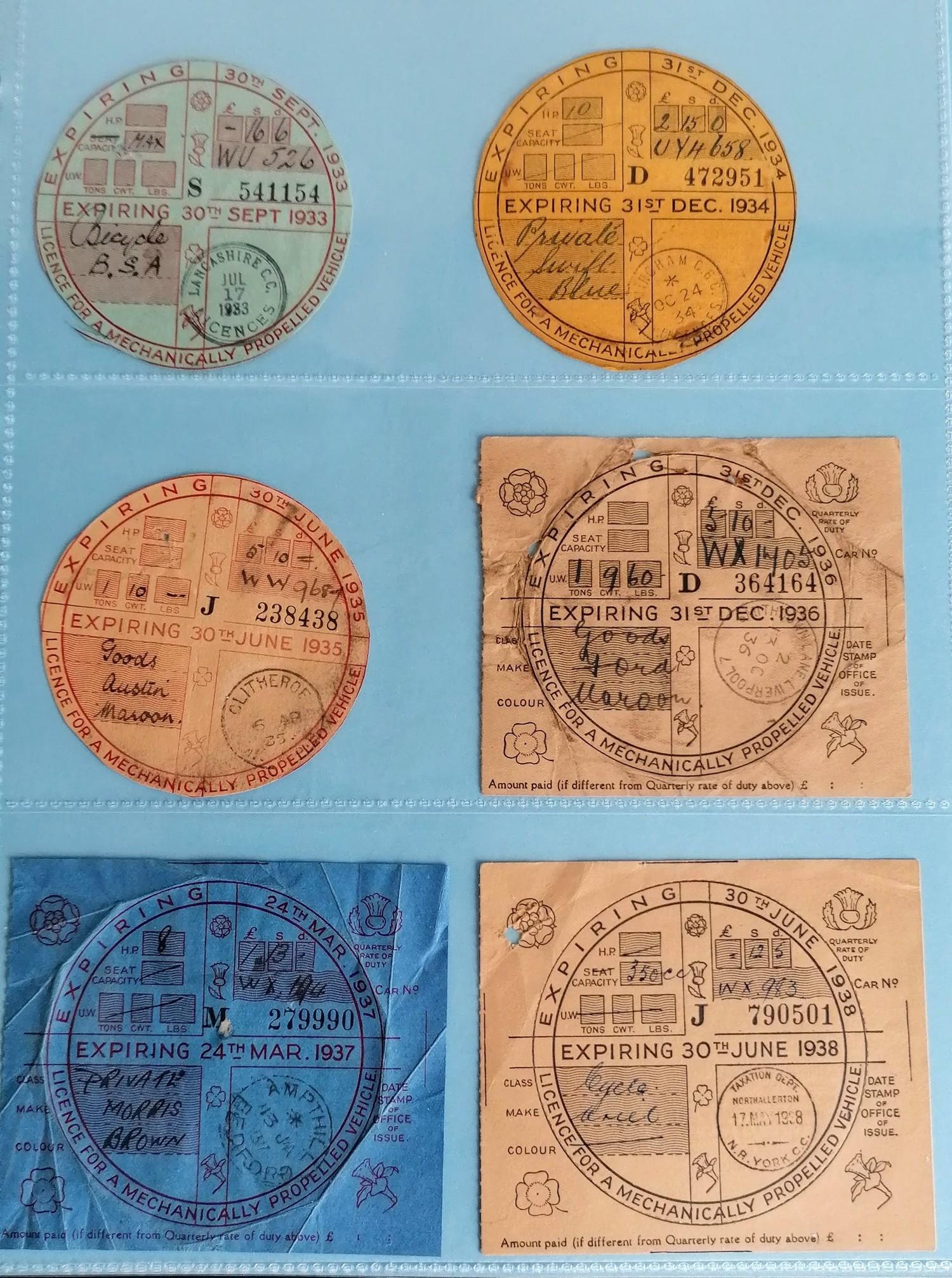 A unique and complete collection of over 5,023 original British vehicle Tax Discs from 1921 to 2015 - Image 5 of 33