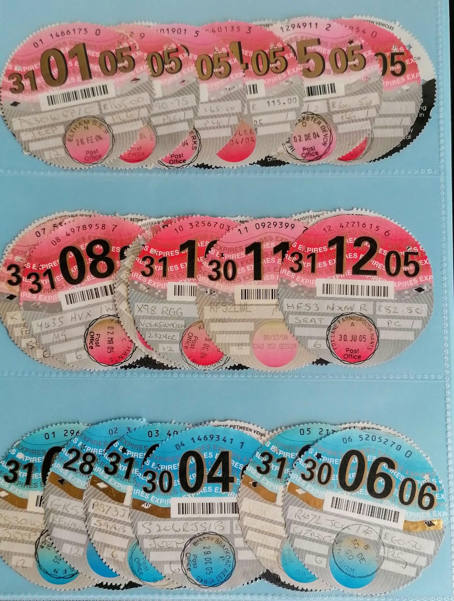 A unique and complete collection of over 5,023 original British vehicle Tax Discs from 1921 to 2015 - Image 21 of 33