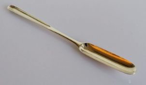 A George III silver marrow scoop by James Tookey, London, date mark rubbed, 21 cm, 39g