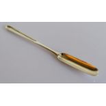 A George III silver marrow scoop by James Tookey, London, date mark rubbed, 21 cm, 39g