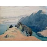 William Heaton Cooper R. I. (1903-1995), ULLSWATER FROM ABOVE GLENCOYNE, watercolour and pencil,