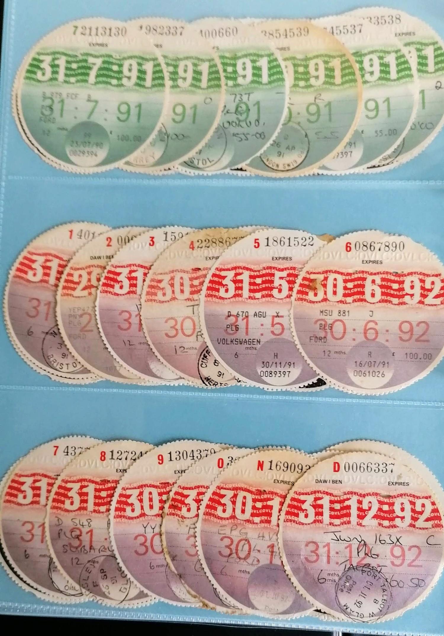 A unique and complete collection of over 5,023 original British vehicle Tax Discs from 1921 to 2015 - Image 12 of 33