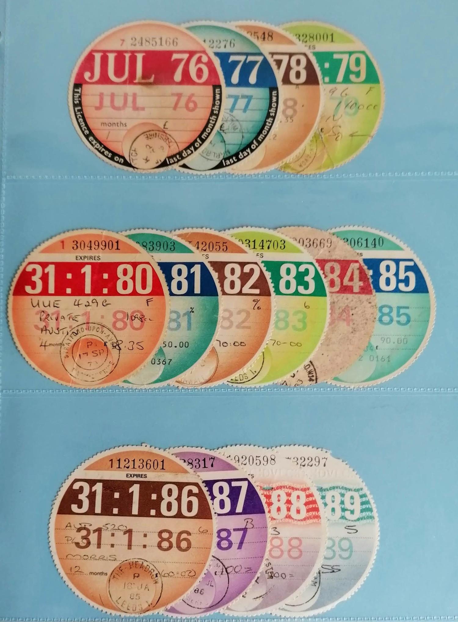 A unique and complete collection of over 5,023 original British vehicle Tax Discs from 1921 to 2015 - Image 10 of 33