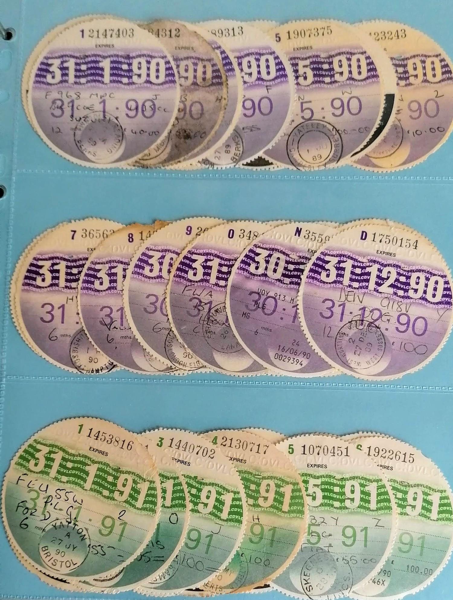 A unique and complete collection of over 5,023 original British vehicle Tax Discs from 1921 to 2015 - Image 11 of 33