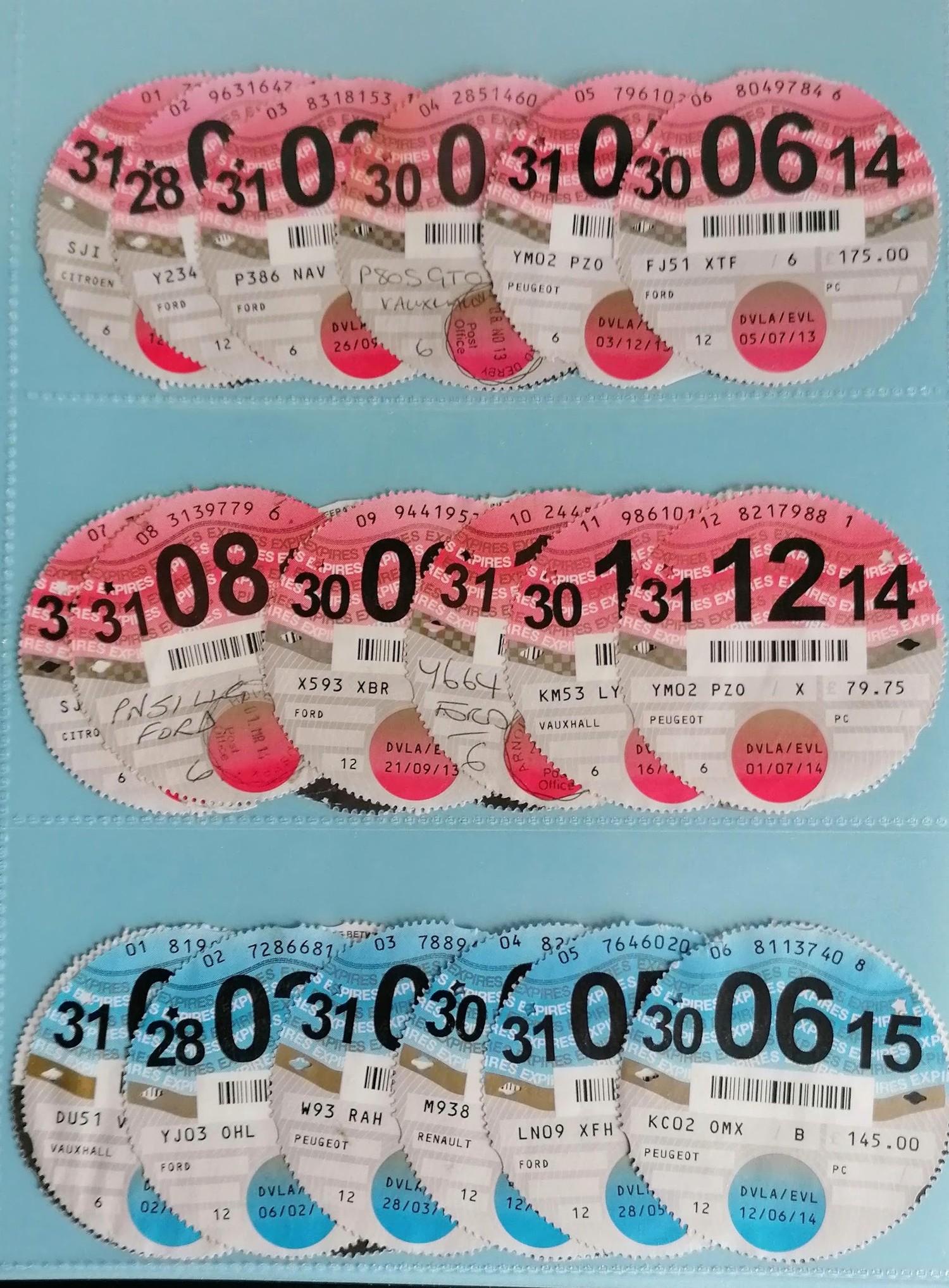 A unique and complete collection of over 5,023 original British vehicle Tax Discs from 1921 to 2015 - Image 27 of 33