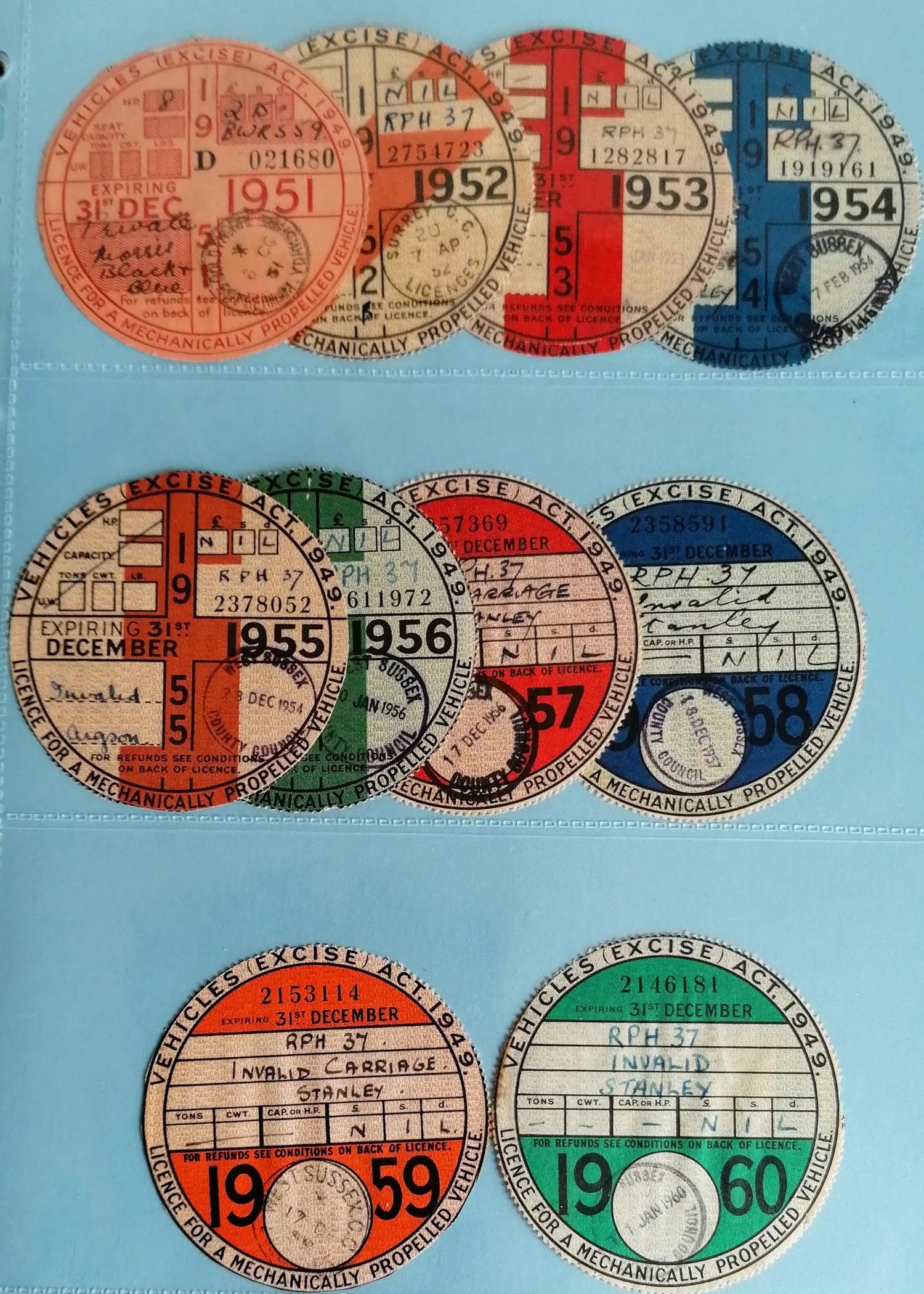 A unique and complete collection of over 5,023 original British vehicle Tax Discs from 1921 to 2015 - Image 8 of 33