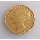 An early Victorian gold full sovereign, 1852