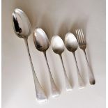 A Victorian silver Royal Navy Old English pattern, crested basting or stuffing spoon, by John