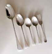 A Victorian silver Royal Navy Old English pattern, crested basting or stuffing spoon, by John