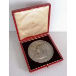 A Spink cased British 1897 Victoria Diamond Jubilee copper-nickel medal by F Bowcher, 76mm