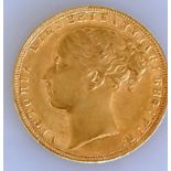 A Victorian gold full sovereign, 1876