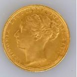 A Victorian gold full sovereign, 1887