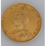 A late Victorian gold full sovereign, 1892, Sydney mint