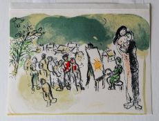 Marc Chagall (1887?1985), HOMAGE A JULIEN CAIN, lithograph, mounted, 18 x 24 cm