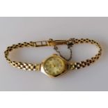 A mid-century ladies 9ct yellow gold-cased Pregimax dress watch, hallmarked, 11.56g, in working