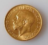 A George V gold full-sovereign, 1911