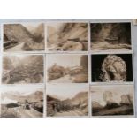 An assortment of photos on cards relating to the Central Railway of Peru, approximately 34, each