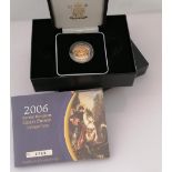 A Royal Mint gold proof full-sovereign, 2006 no. 0749, cased with original packaging