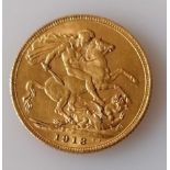 A George V gold full-sovereign, 1913