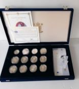 The Royal Mint Elizabeth II Golden Wedding Anniversary 1947-1997 Silver Proof Collection, twenty