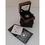 A 2009 50th Anniversary of the Mini £1 Gold Proof Coin, 1.24g, in original box, CoA and packaging