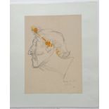 Marino Marini (1901-1980), serigraph, Portrait of Chagall, 1968 edition published by Carl Schunemann
