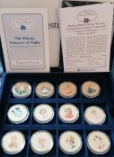A cased Westminster Diana Photographic 12-Coin Collection with CoA; a part-set of The Legendary