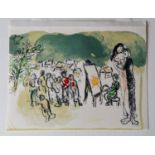 Marc Chagall (1887?1985), HOMAGE A JULIEN CAIN, lithograph, mounted, 18 x 24 cm