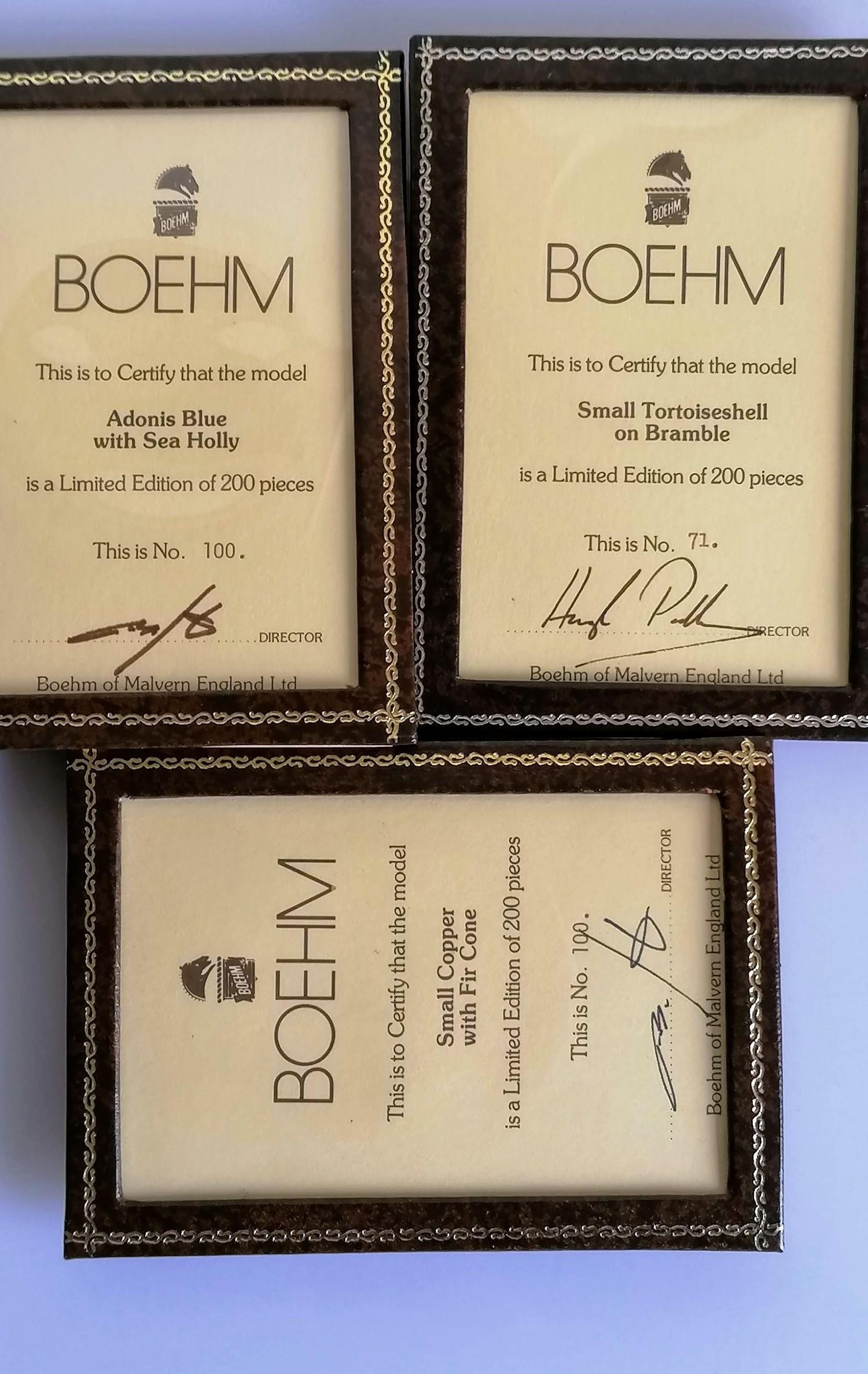 Four Boehm metal and ceramic figurines in limited editions of 200, three with certificates, with - Image 2 of 6