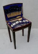 A complete 56-piece, six-setting Taylor of Sheffield 'Eye Witness' table canteen of silver plated